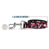 Dog Leash - Captain America Shield Digital Camo Blue/White/Red