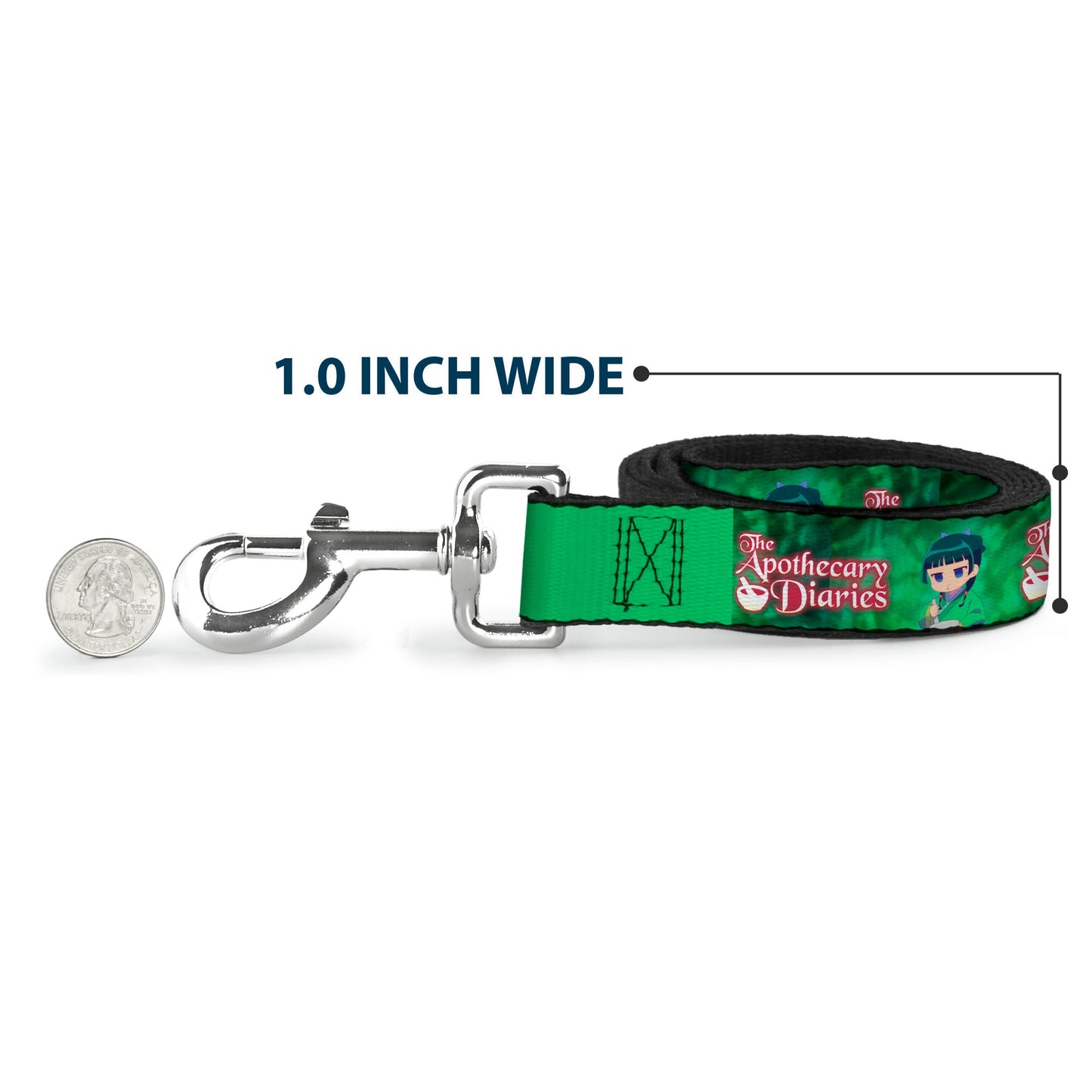 Dog Leash - THE APOTHECARY DIARIES Maomao Grinding Pose and Title Logo Greens