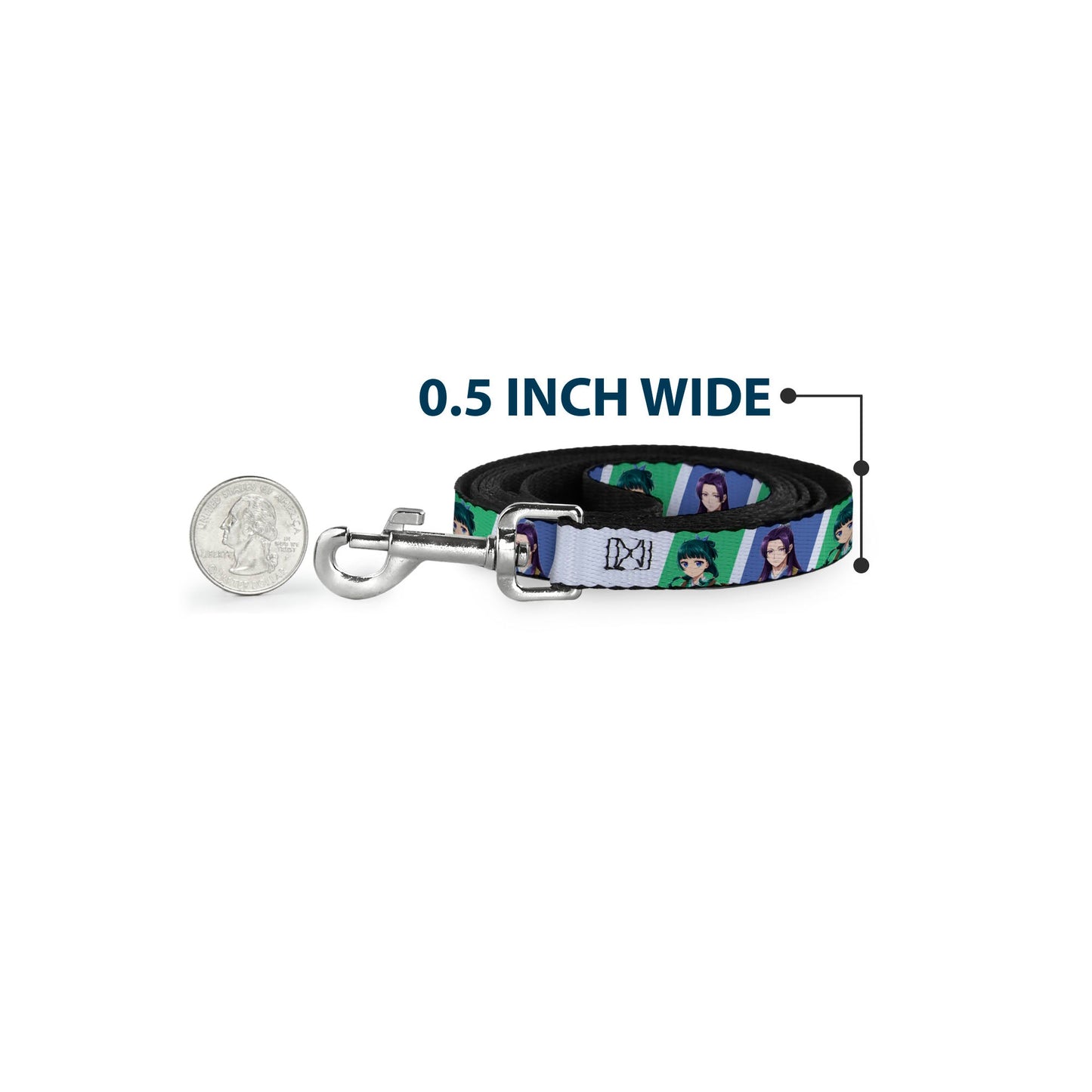 Dog Leash - The Apothecary Diaries Jinshi and Maomao Pose Blocks White/Blue/Green