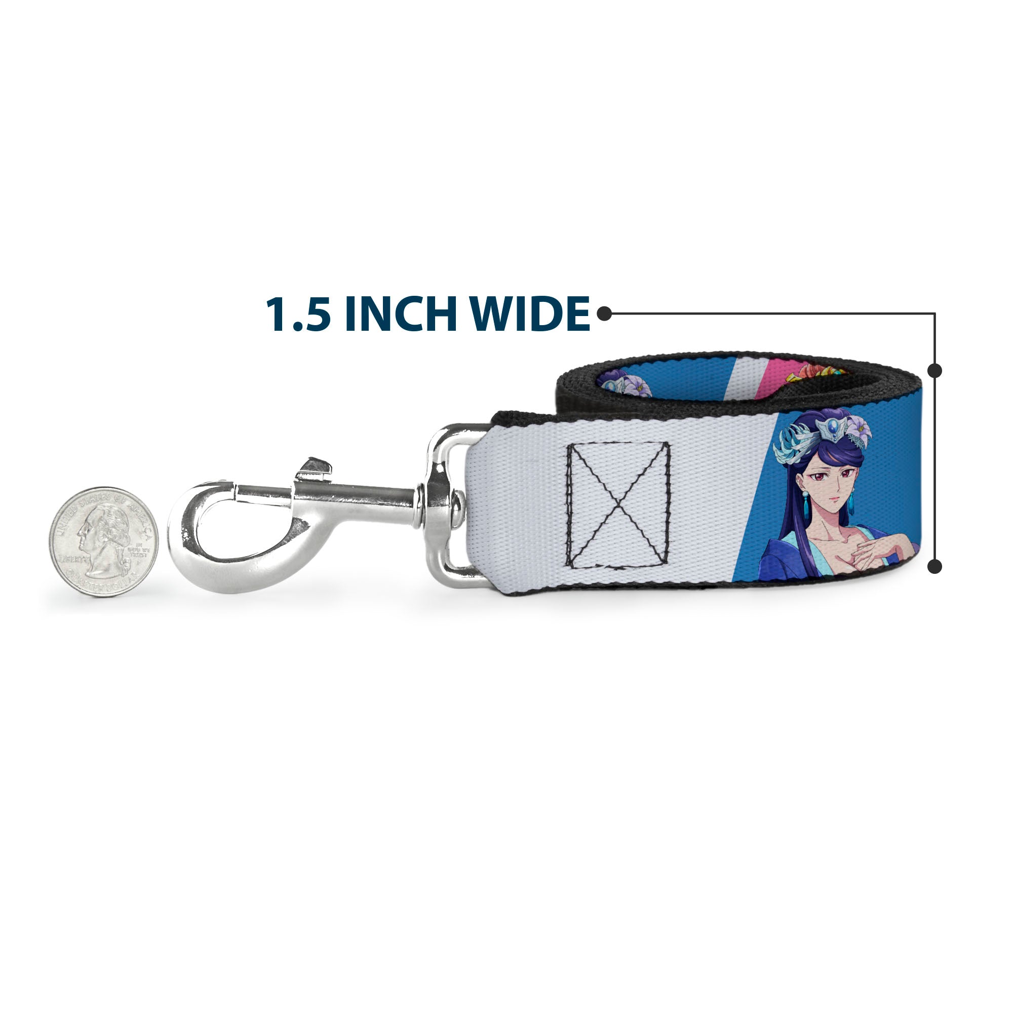 Dog Leash - The Apothecary Diaries Gyokuyo and Lihua Pose Blocks White/Pink/Blue