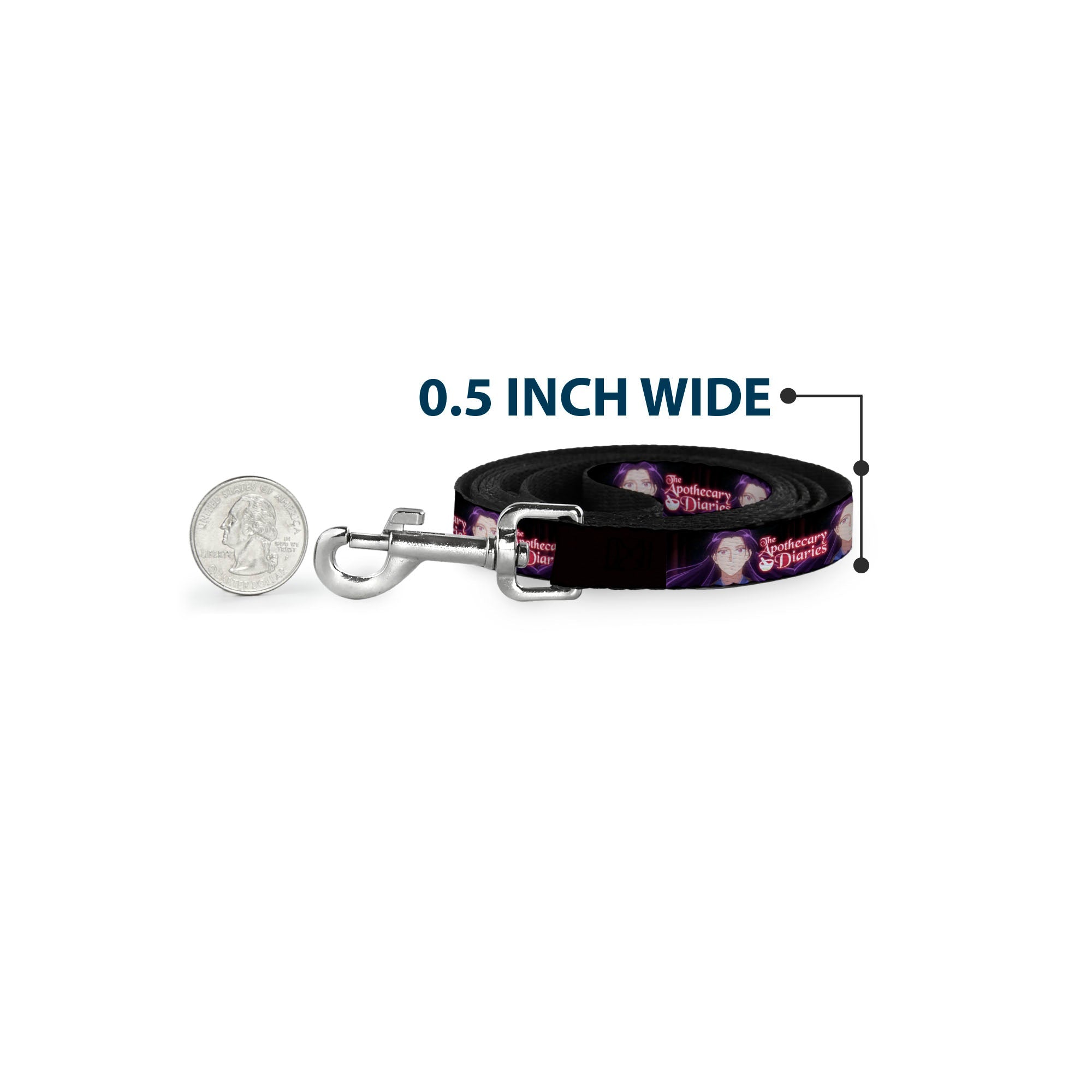 Dog Leash - THE APOTHECARY DIARIES Jinshi Pose and Title Logo Black