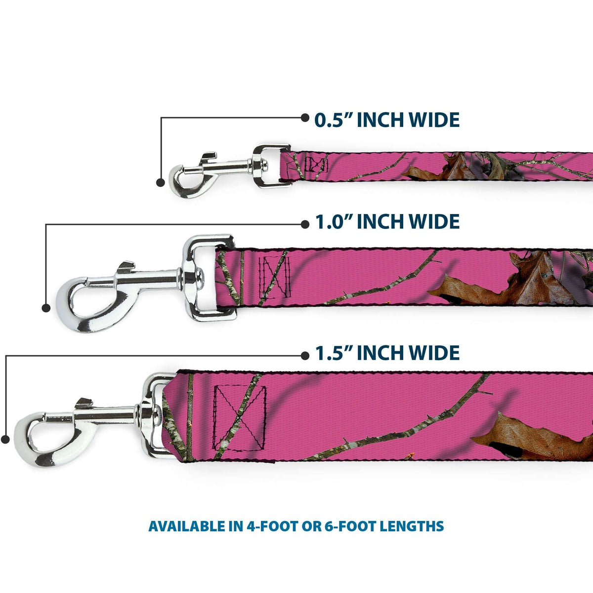 Dog Leash - Mossy Oak Country Roots Camo Fuchsia