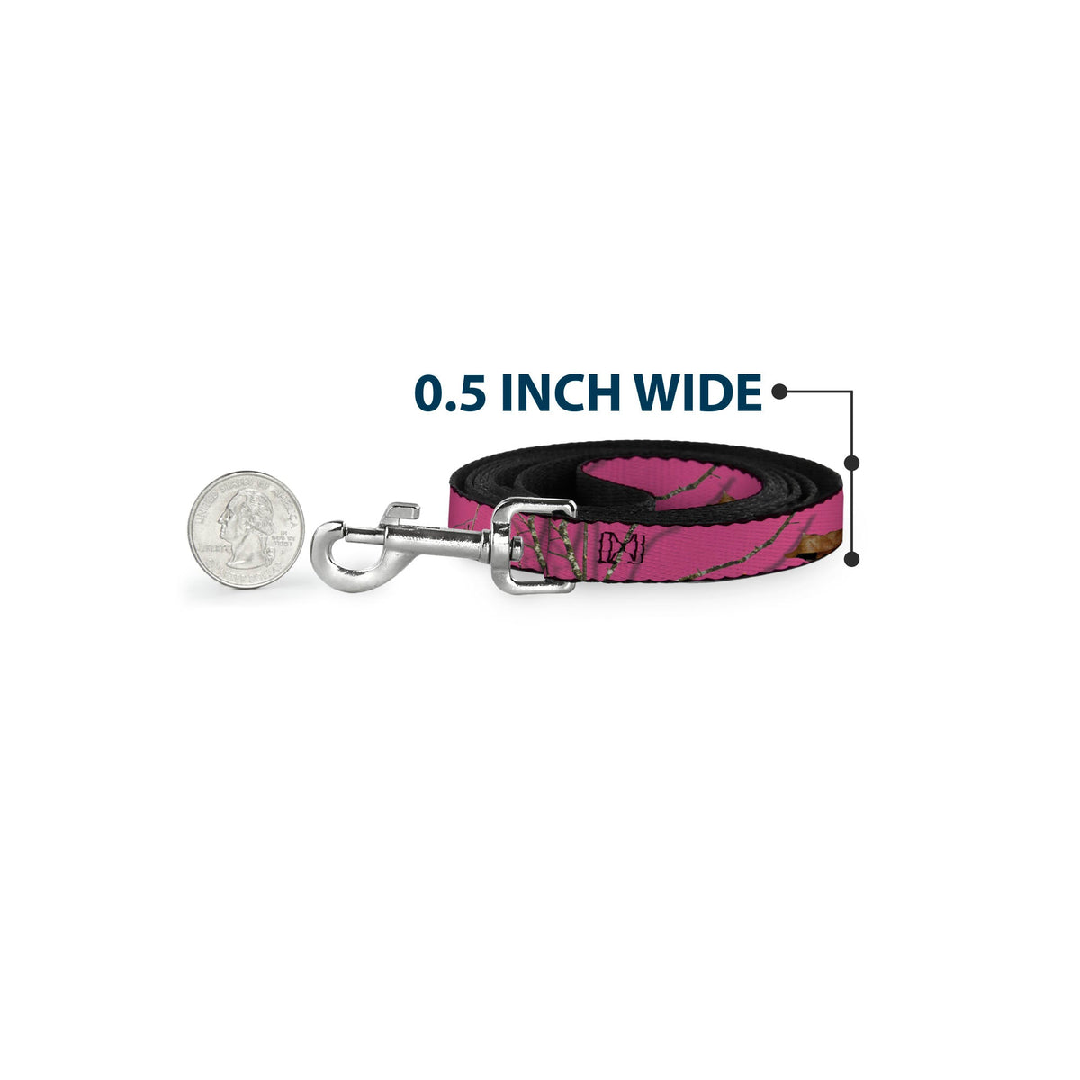 Dog Leash - Mossy Oak Country Roots Camo Fuchsia