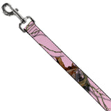 Dog Leash - Mossy Oak Country Roots Camo Baby Pink