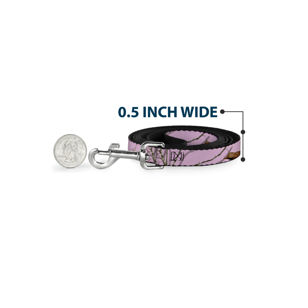 Dog Leash - Mossy Oak Country Roots Camo Baby Pink