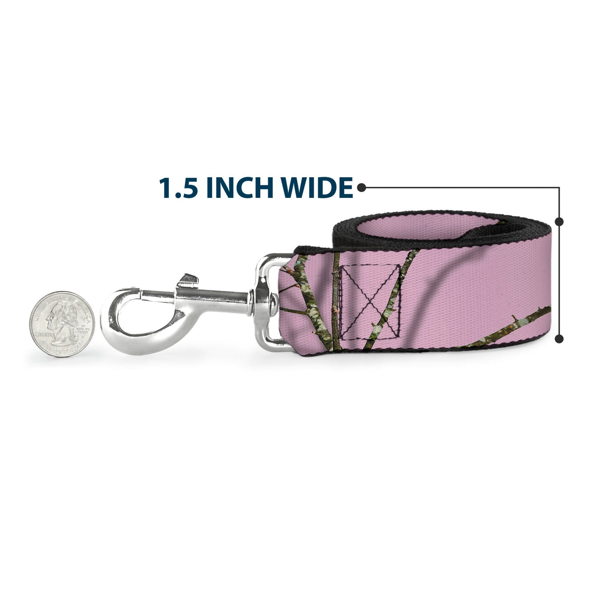 Dog Leash - Mossy Oak Country Roots Camo Baby Pink