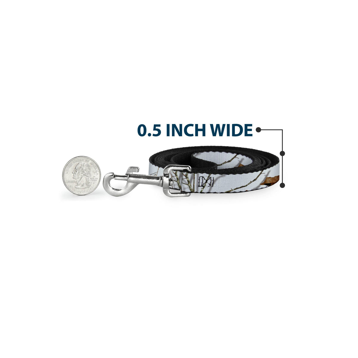 Dog Leash - Mossy Oak Country Roots Snowdrift Camo White