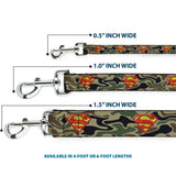 Dog Leash - Superman Shield Camo Olive