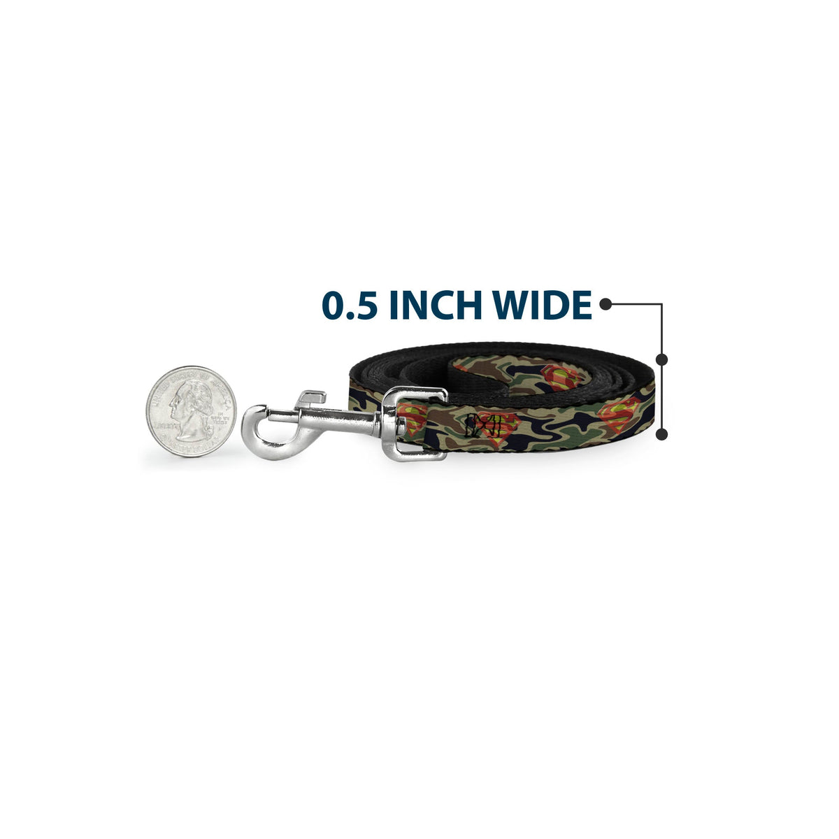 Dog Leash - Superman Shield Camo Olive