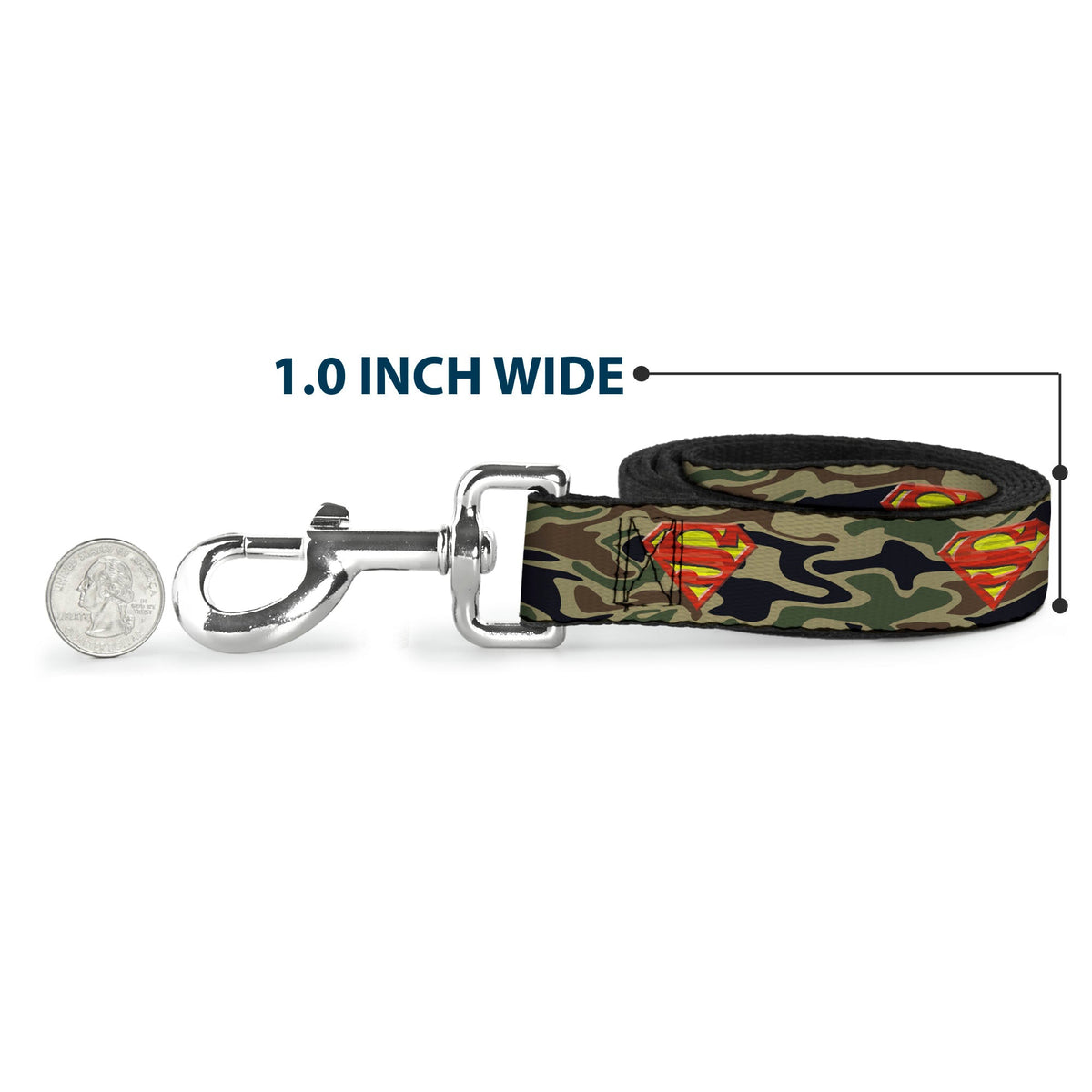Dog Leash - Superman Shield Camo Olive