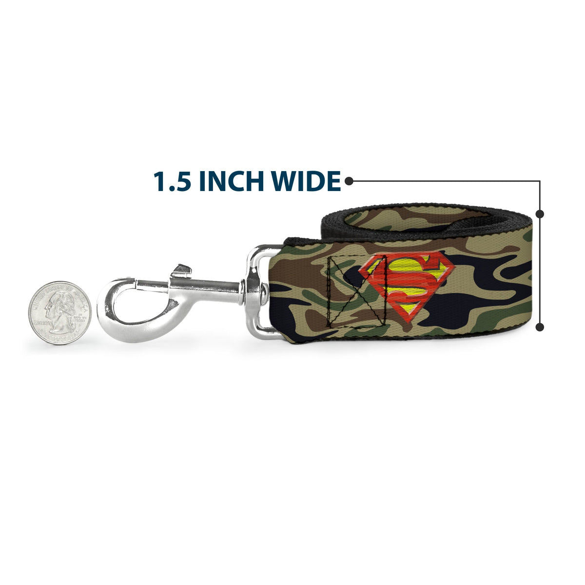 Dog Leash - Superman Shield Camo Olive
