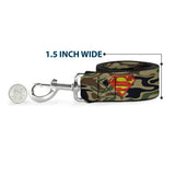 Dog Leash - Superman Shield Camo Olive