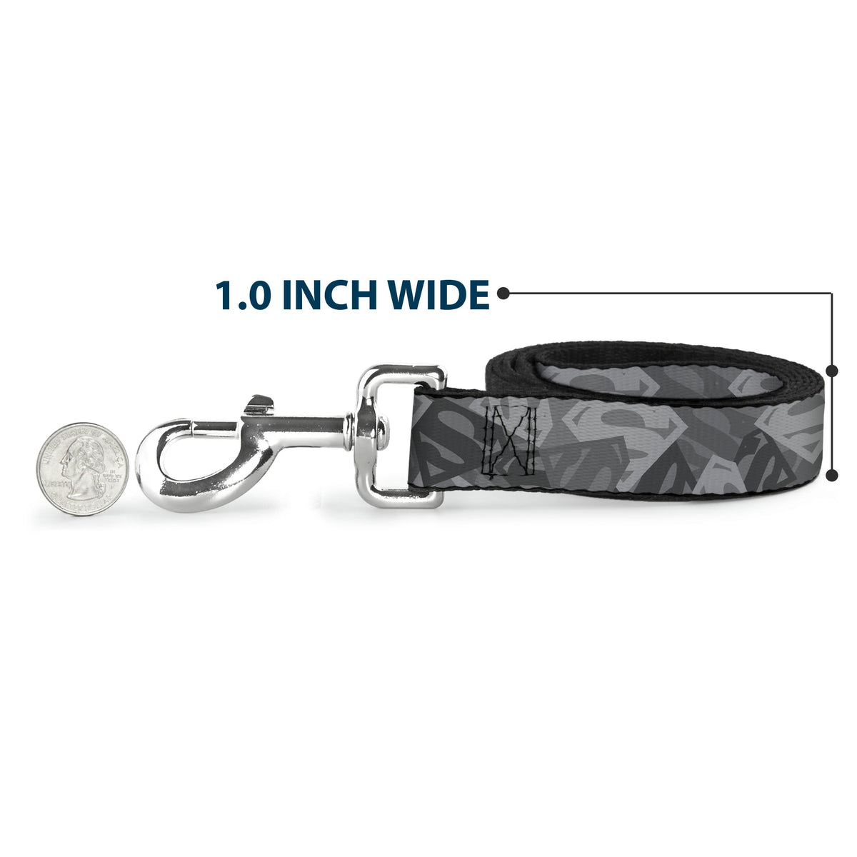 Dog Leash - Superman Shield Camouflage Grays