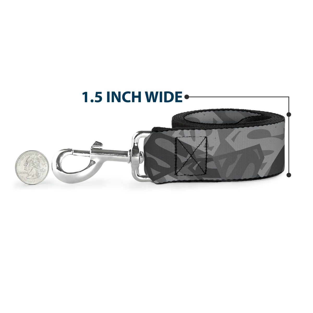 Dog Leash - Superman Shield Camouflage Grays
