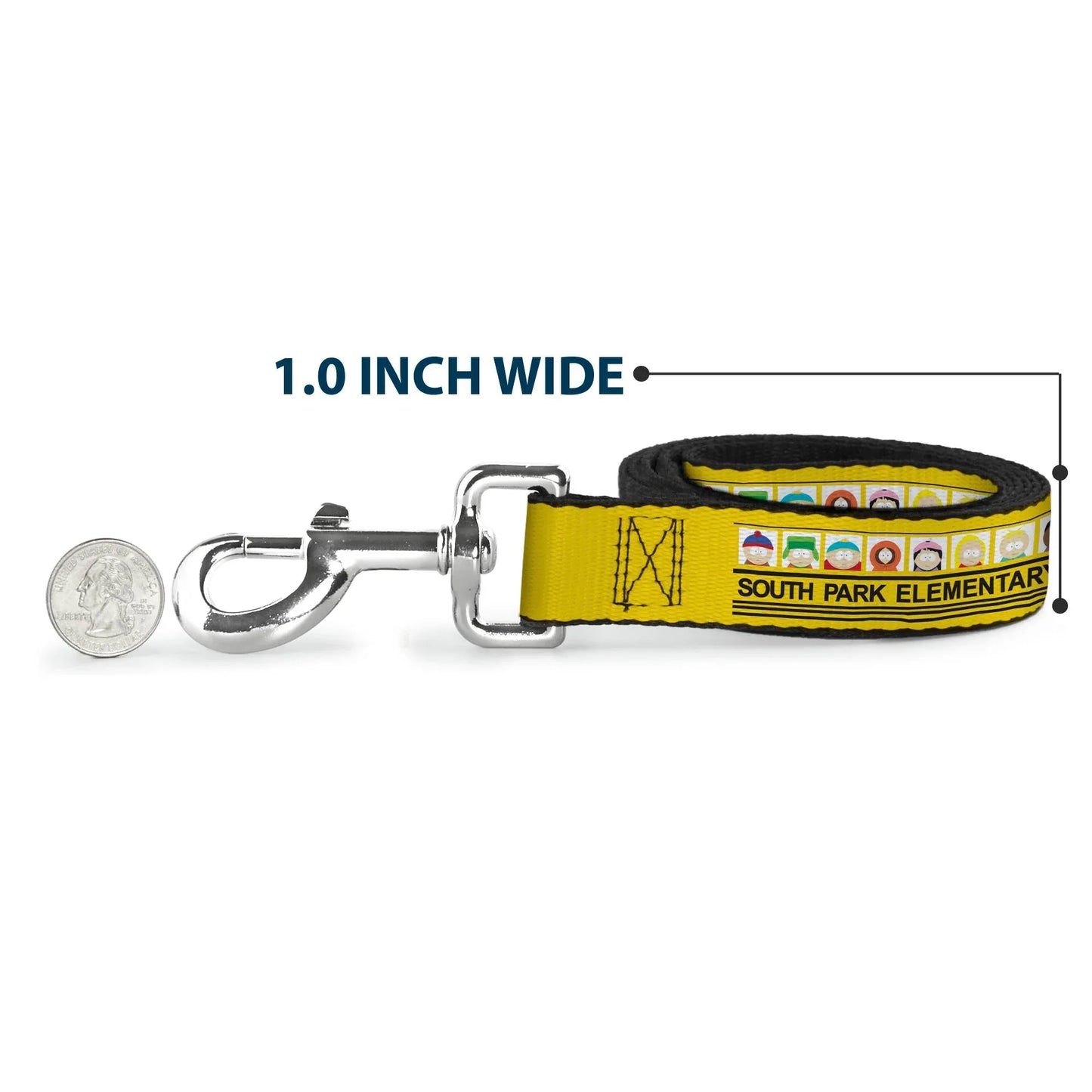 Dog Leash - SOUTH PARK ELEMENTARY School Bus Characters Pose Yellow - Buckle-Down - Flyclothing LLC