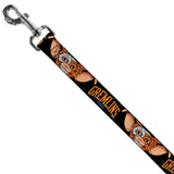 Dog Leash - GREMLINS 1984 Gizmo Face Close-Up Black