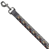 Dog Leash - Gremlins Gizmo Pose and Rules Collage Gray