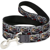 Dog Leash - Gremlins Gizmo Pose and Rules Collage Gray