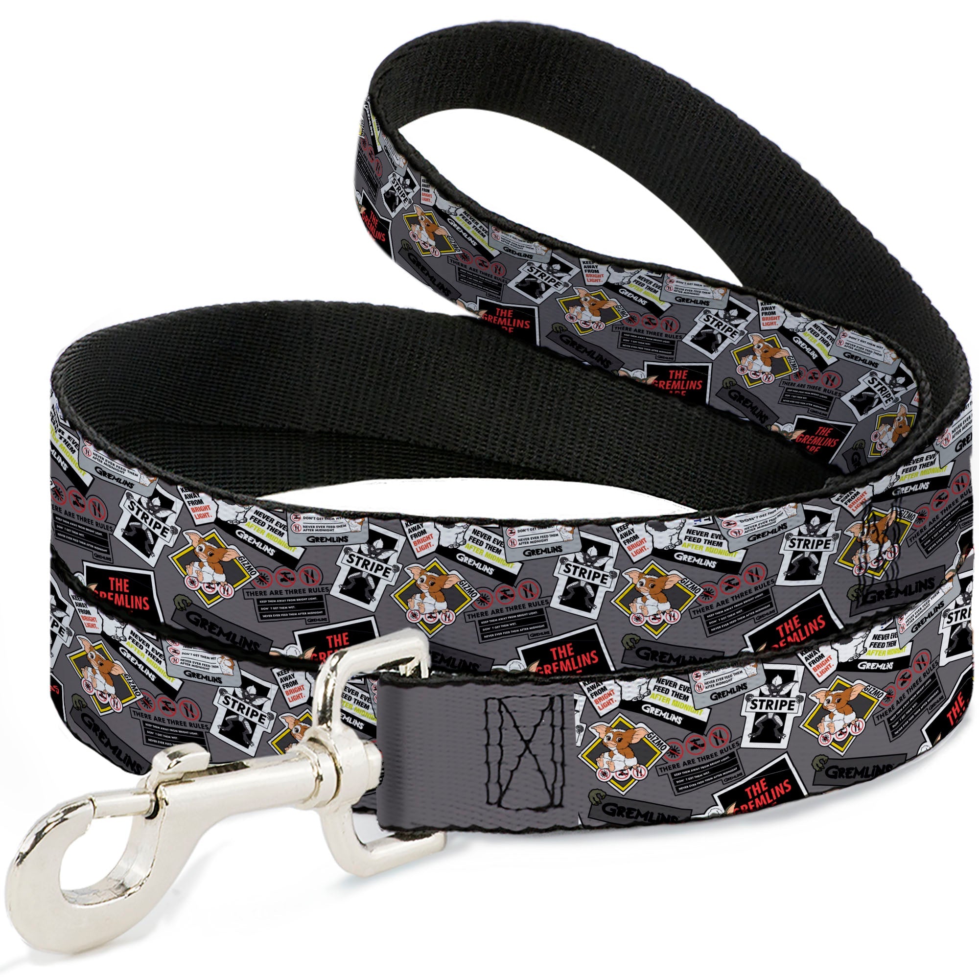 Dog Leash - Gremlins Gizmo Pose and Rules Collage Gray