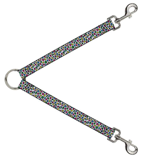 Dog Leash Splitter - Leopard White/Multi Color - Buckle-Down - Flyclothing LLC