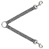 Dog Leash Splitter - Leopard White/Multi Color