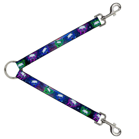 Dog Leash Splitter - Laser Eye Cats in Space - Buckle-Down - Flyclothing LLC