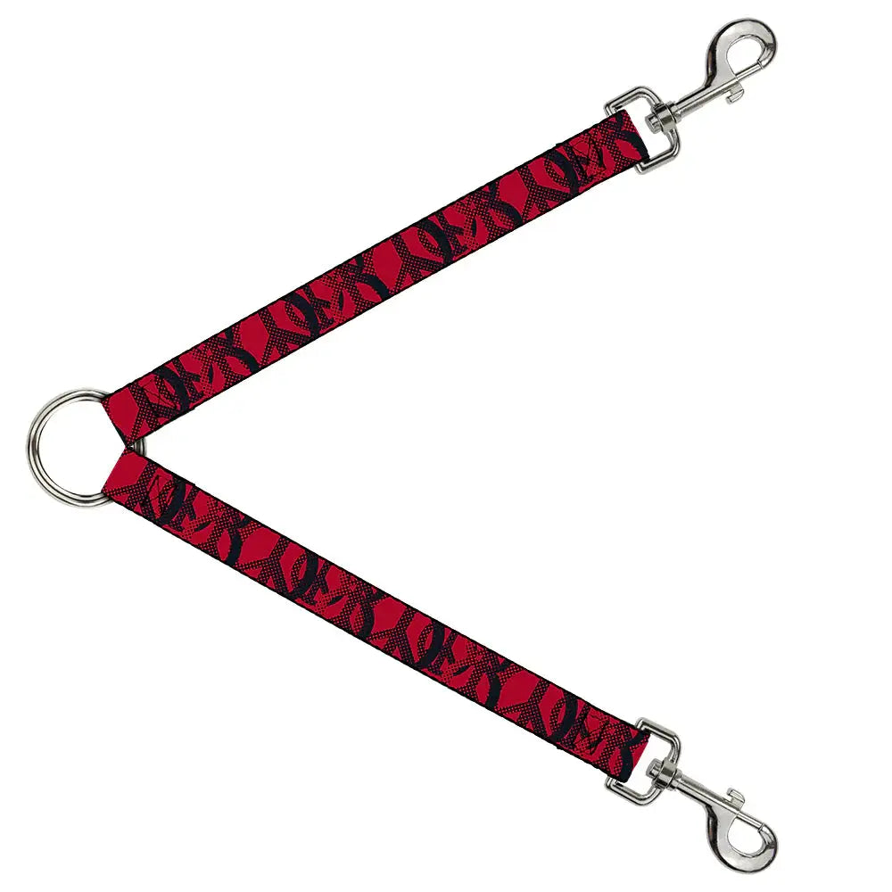 Dog Leash Splitter - Peace Dots Black/Fuchsia - Buckle-Down - Flyclothing LLC