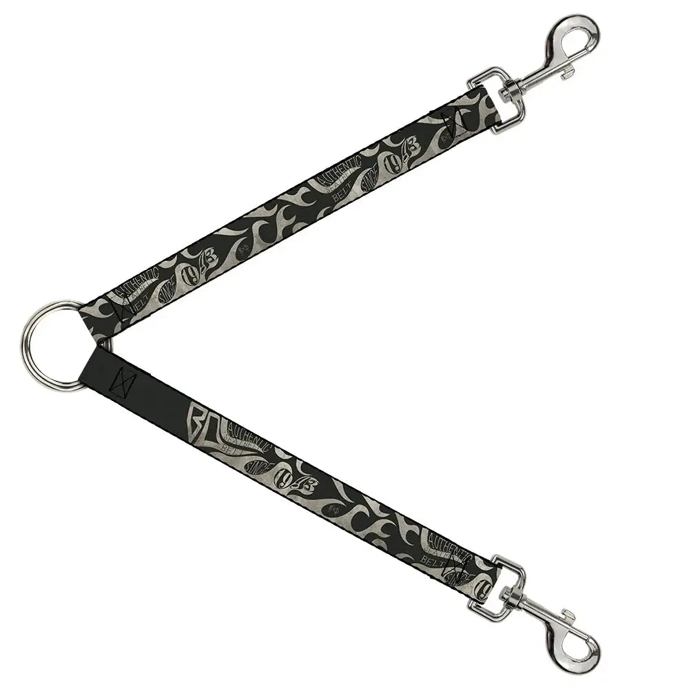 Dog Leash Splitter - BD AUTHENTIC SEATBELT BELT SINCE 1993 Flames Olive/Tan - Buckle-Down - Flyclothing LLC