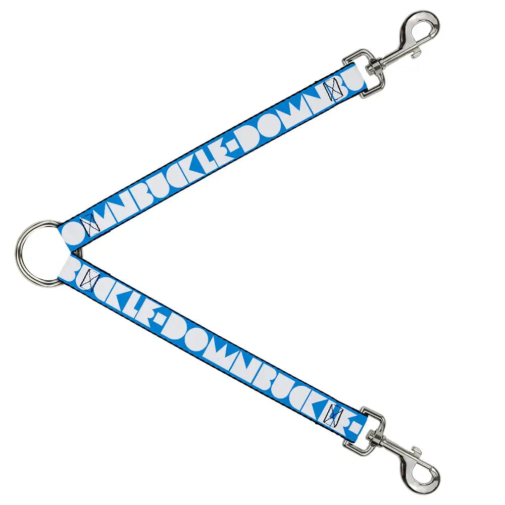 Dog Leash Splitter - BUCKLE-DOWN Shapes Turquoise/White - Buckle-Down - Flyclothing LLC