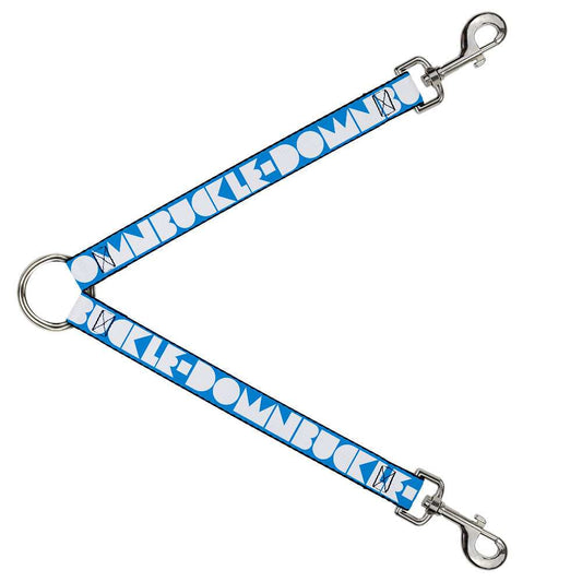Dog Leash Splitter - BUCKLE-DOWN Shapes Turquoise/White - Buckle-Down - Flyclothing LLC