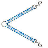 Dog Leash Splitter - BUCKLE-DOWN Shapes Turquoise/White