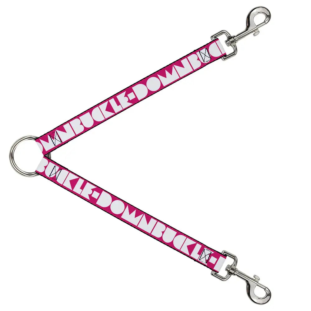 Dog Leash Splitter - BUCKLE-DOWN Shapes Hot Pink/White - Buckle-Down - Flyclothing LLC
