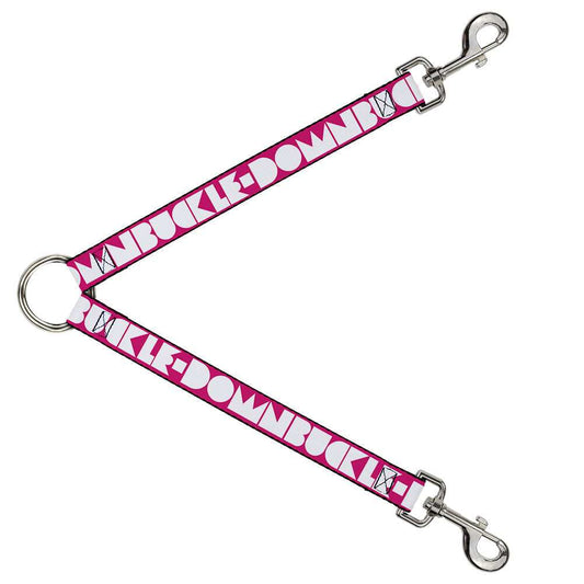 Dog Leash Splitter - BUCKLE-DOWN Shapes Hot Pink/White - Buckle-Down - Flyclothing LLC