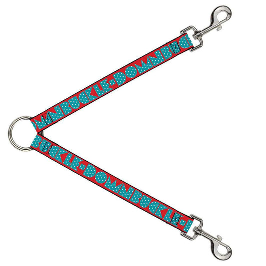 Dog Leash Splitter - BUCKLE-DOWN Shapes Red/Dot Turquoise/White - Buckle-Down - Flyclothing LLC