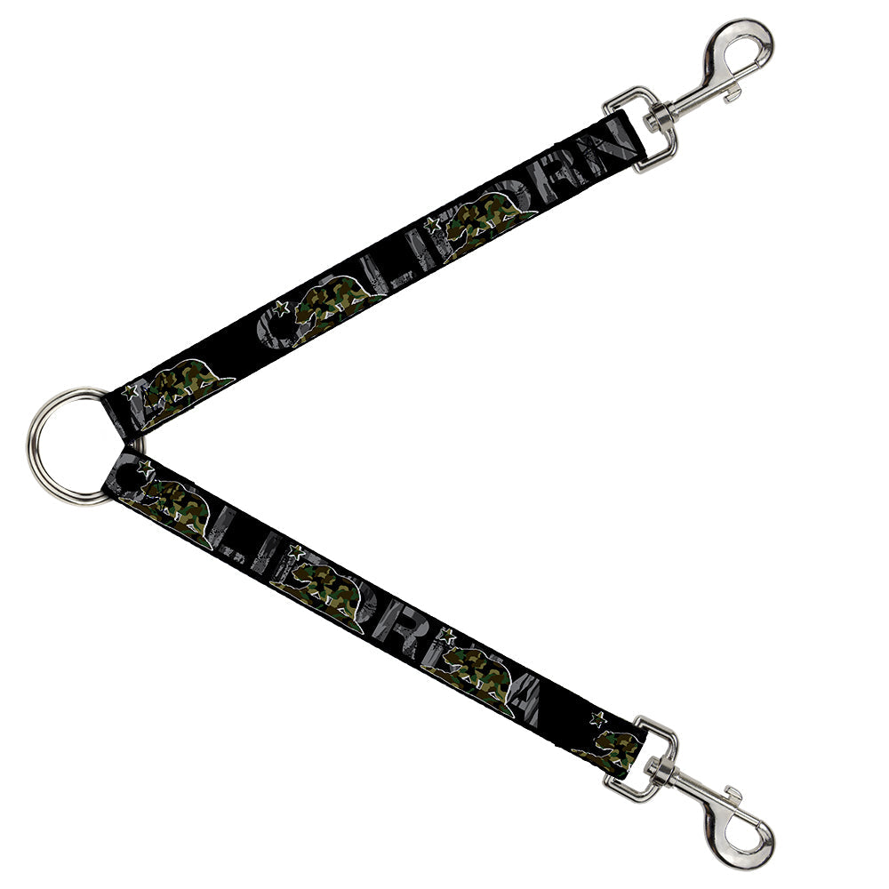 Dog Leash Splitter - CALIFORNIA/Flag Bear Black/Camo Gray/Camo Olive - Buckle-Down - Flyclothing LLC