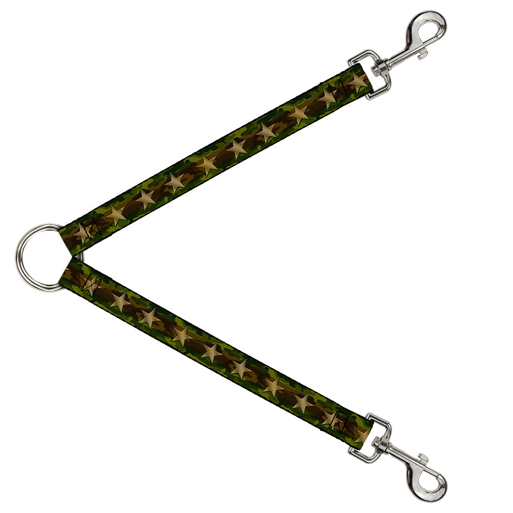 Dog Leash Splitter - Star Camo Olive/Gold - Buckle-Down - Flyclothing LLC