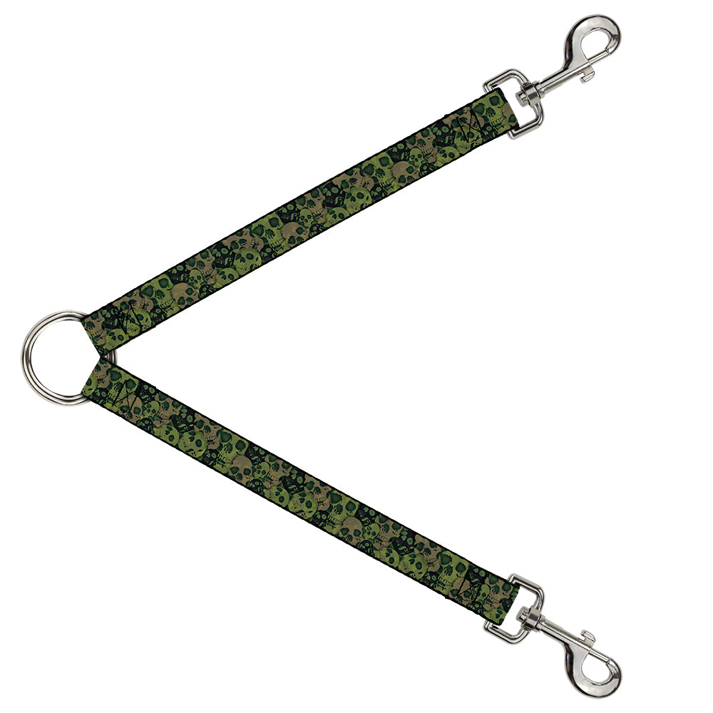 Dog Leash Splitter - Camo Olive/Black Skull Yard2 - Buckle-Down - Flyclothing LLC