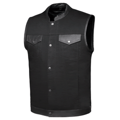 DM149.00 - Mens Denim Leather Club Vest