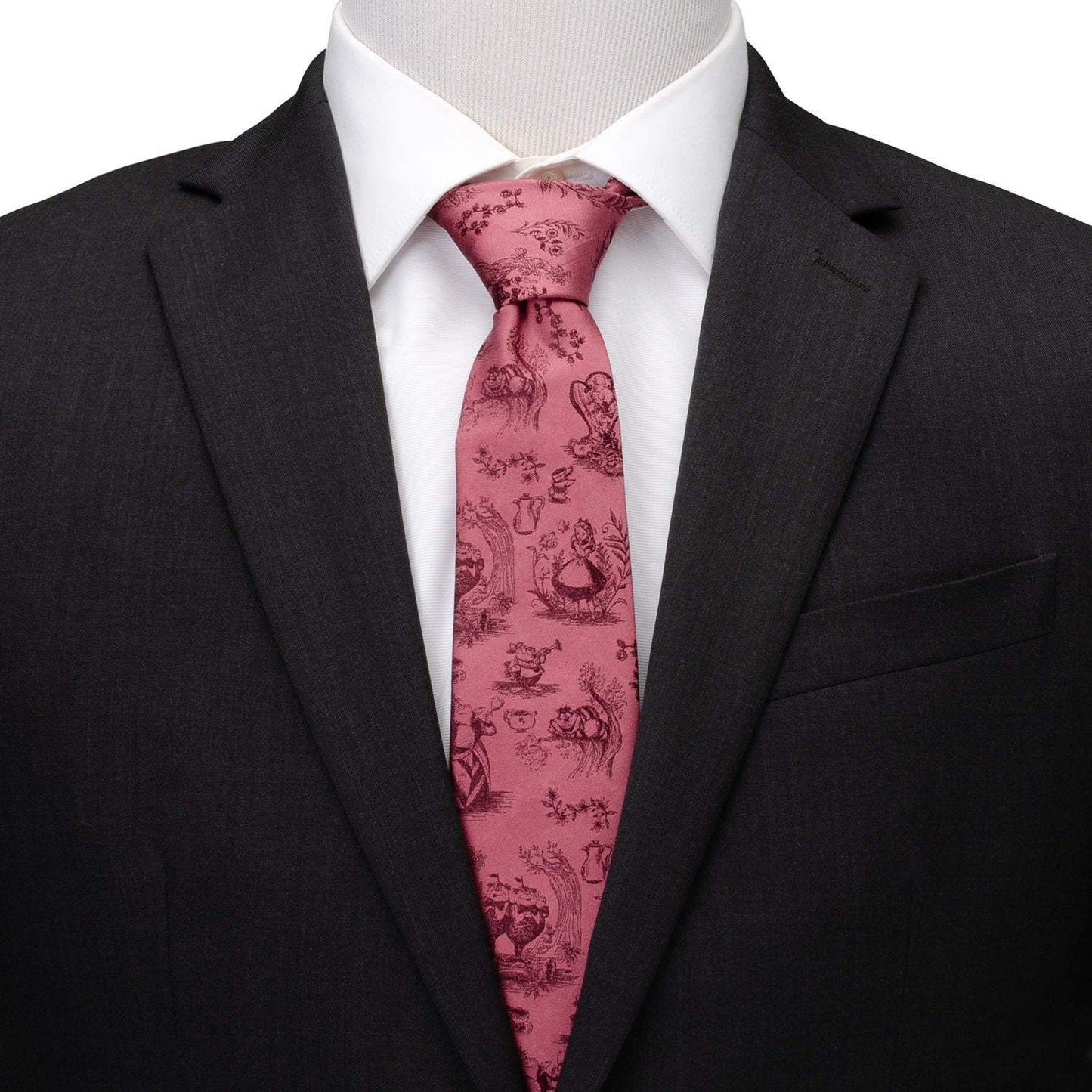 Disney Alice in Wonderland Dusty Red Men's Tie - Cufflinks.com - Flyclothing LLC