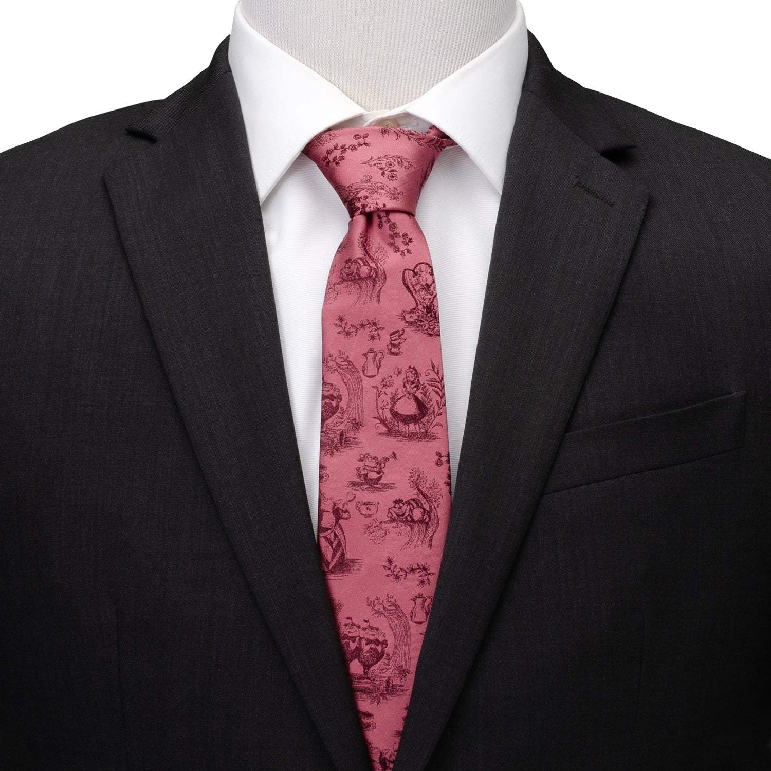 Disney Alice in Wonderland Dusty Red Men's Tie - Cufflinks.com - Flyclothing LLC