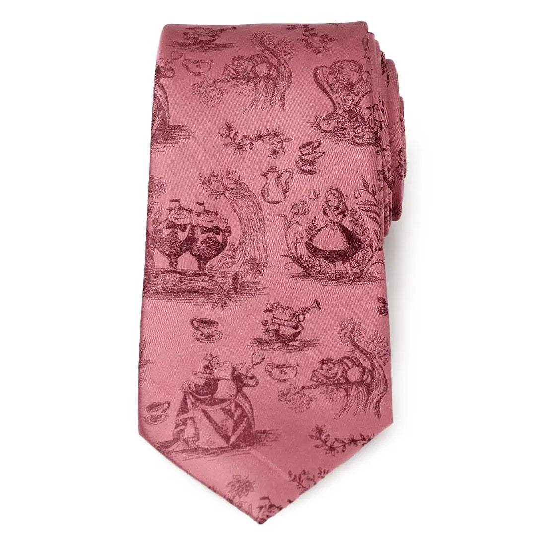 Disney Alice in Wonderland Dusty Red Men's Tie - Cufflinks.com - Flyclothing LLC