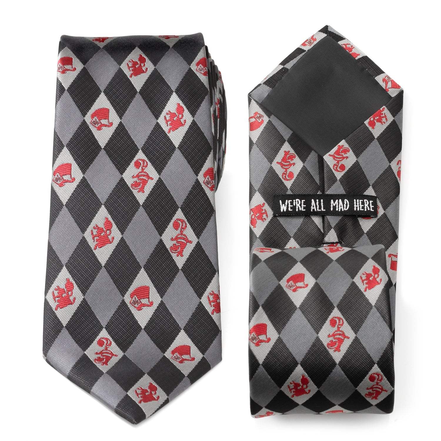 Disney Alice in Wonderland Gray Men's Tie - Cufflinks.com - Flyclothing LLC