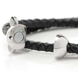 Disney Mickey Silhouette Black Double Wrapped Leather Bracelet - Cufflinks.com - Flyclothing LLC