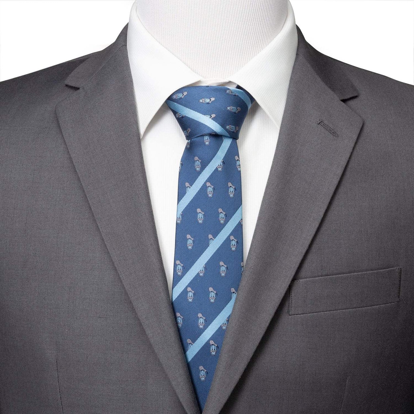 Disney Donald Duck Stripe Blue Men's Tie - Cufflinks.com - Flyclothing LLC