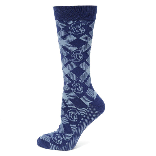 Disney Donald Duck Plaid Socks and Mickey Mouse Blue Lapel Pin Gift Set