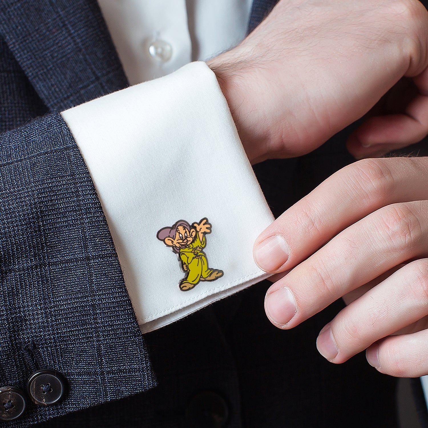 Disney Snow White Dopey & Doc Cufflinks - Cufflinks.com - Flyclothing LLC