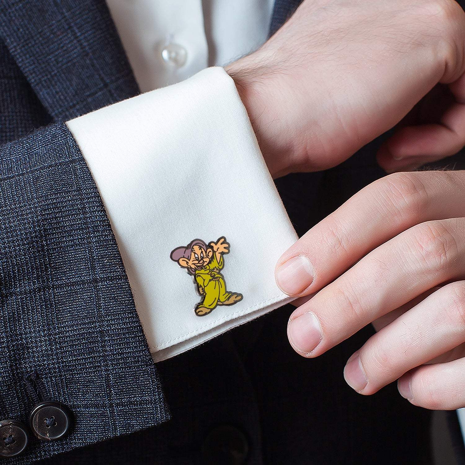 Disney Snow White Dopey & Doc Cufflinks - Cufflinks.com - Flyclothing LLC