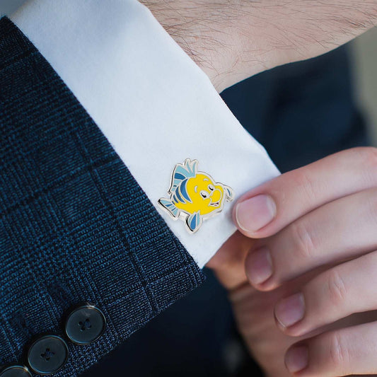Disney The Little Mermaid Flounder & Sebastian Cufflinks - Cufflinks.com - Flyclothing LLC