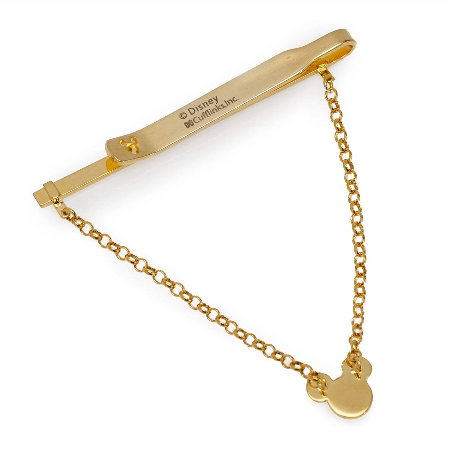 Disney Mickey Mouse Gold Crystal Chain Tie Bar - Cufflinks.com - Flyclothing LLC