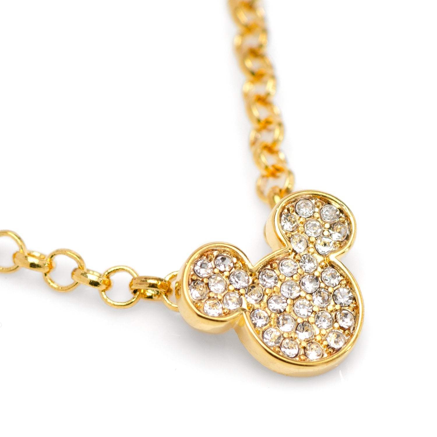 Disney Mickey Mouse Gold Crystal Chain Tie Bar - Cufflinks.com - Flyclothing LLC